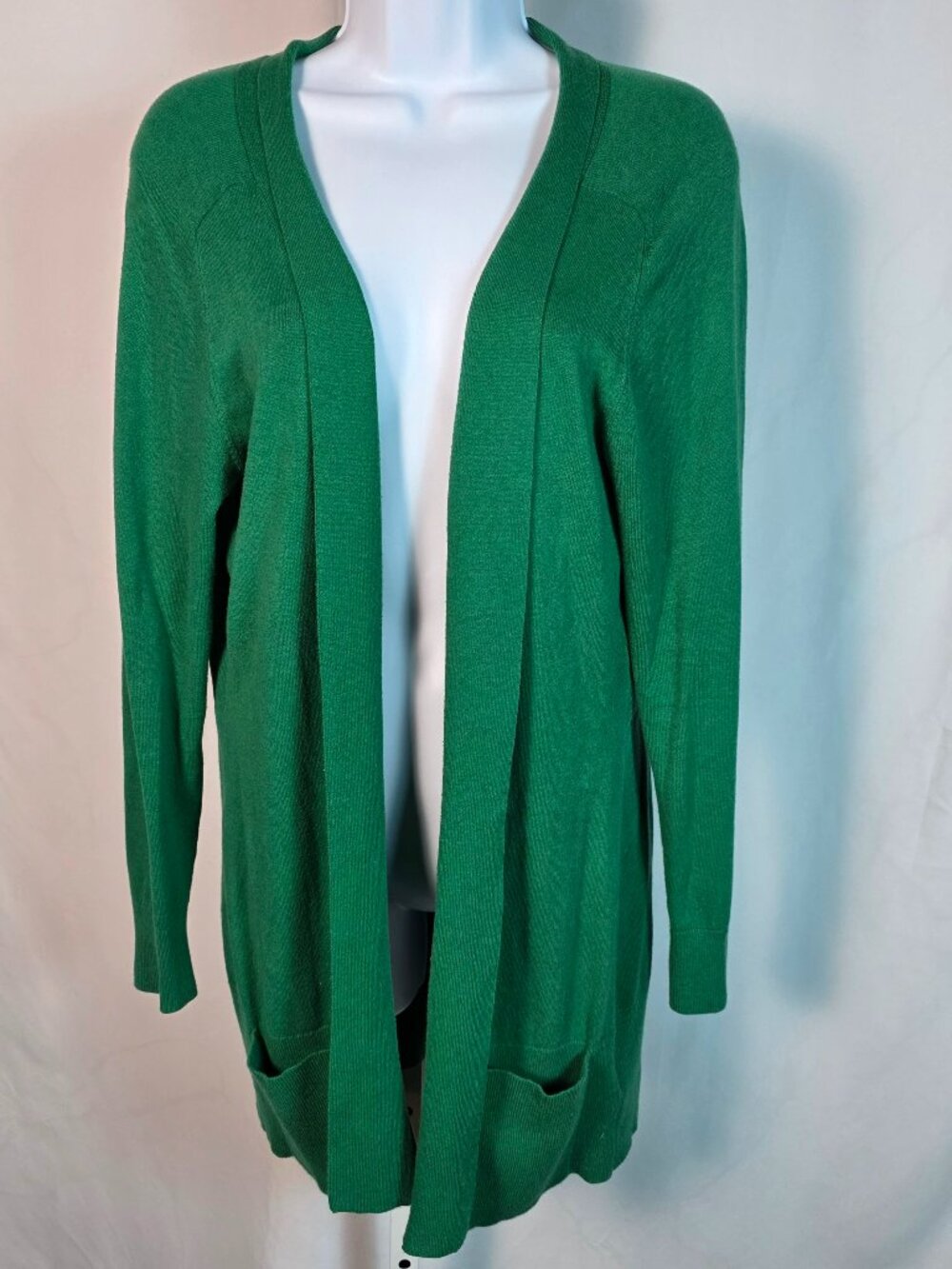 Kersh 81 Nineteen Size Large Emerald Green Open Front Cardigan